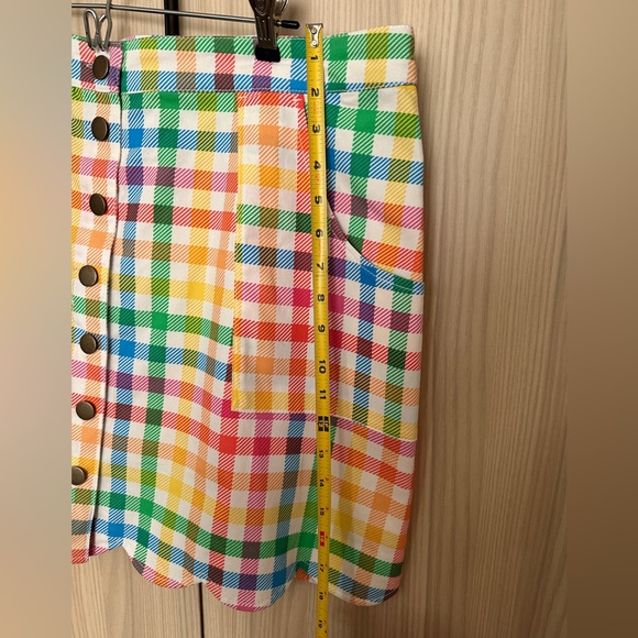 Smak Parlour Rainbow Gingham Mini Skirt NWOT - Picture 6 of 6